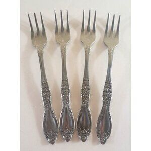 Oneida Northland Carolina Cocktail Forks Small Stainless Fancy Set Of 4